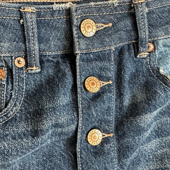 American Eagle Denim skirt Size 2 Color Blue. Super High Rise A-Line Patchwork. - Picture 3 of 10